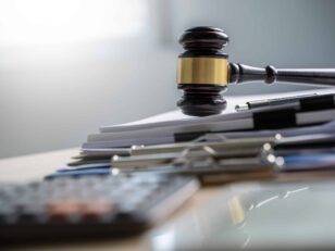 Judge and documents on office desk Legislation